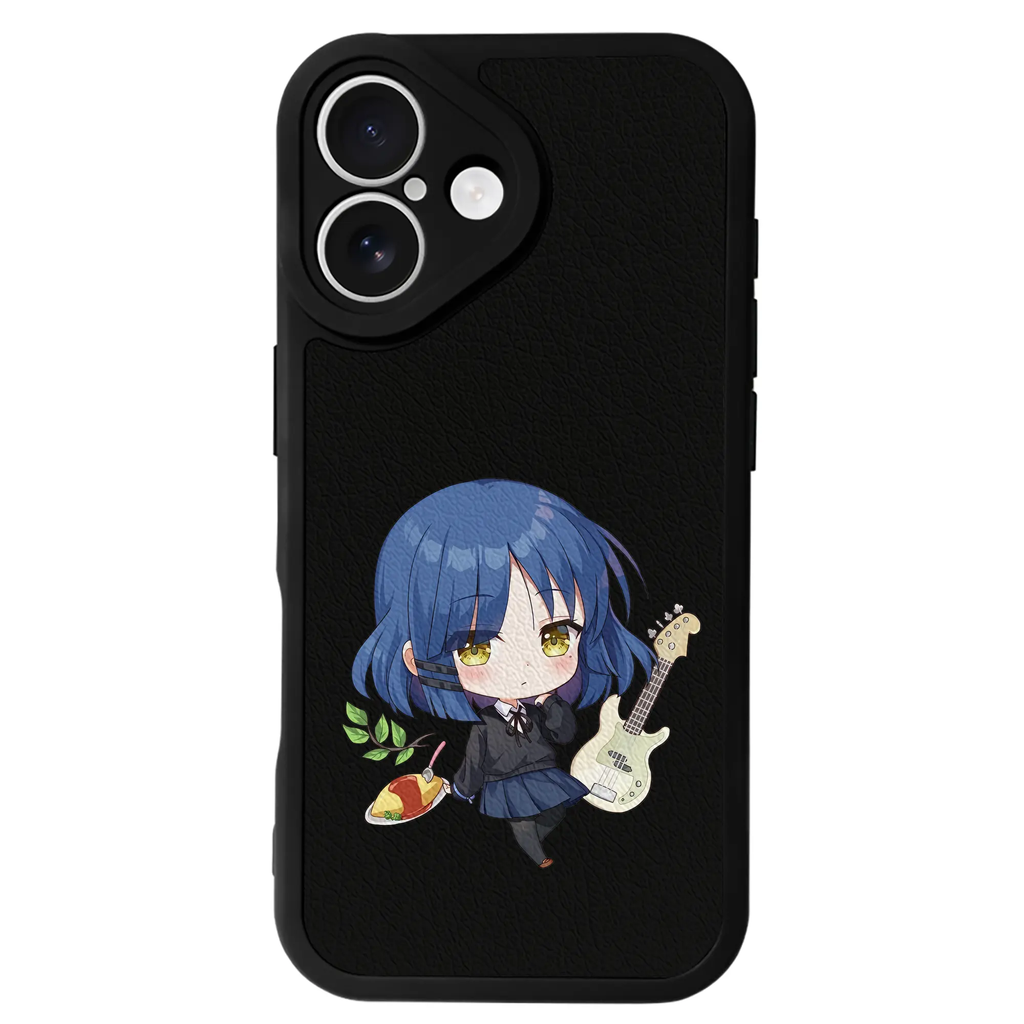 ぼっちざろっく！ グッズ,山田リョウ - IPhone 16シリーズ対応 ・ シリコンスマホケース ・ レザー調 ・ 高精度フィット ・ 耐衝撃 ・ ワイヤレス充電対応 ・ 精密カット